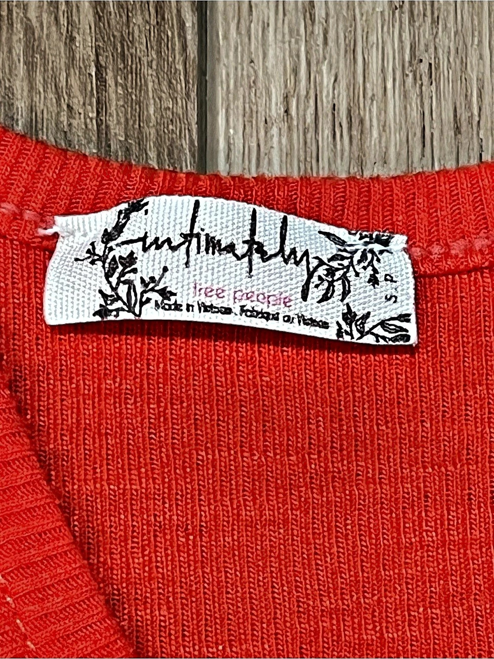 Free People Intimately Red Ribbed flowy Tank Top Small - Picture 3 of 4